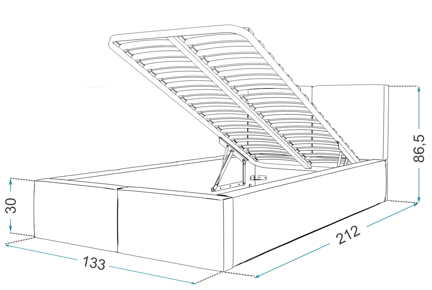 Bed Fairfield 109 (Wit)