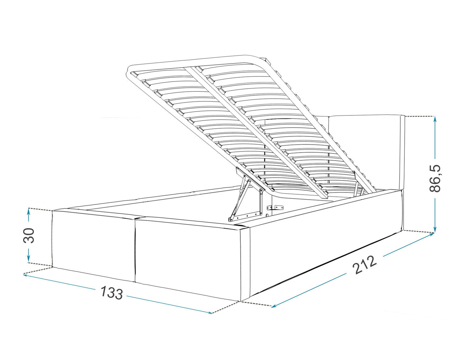 Bed Fairfield 109 (Zwart)