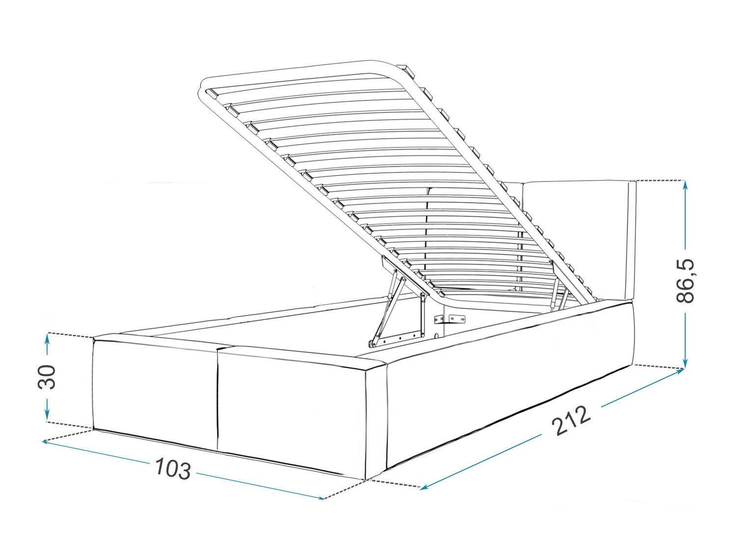 Krevet Fairfield 109 (Crna)
