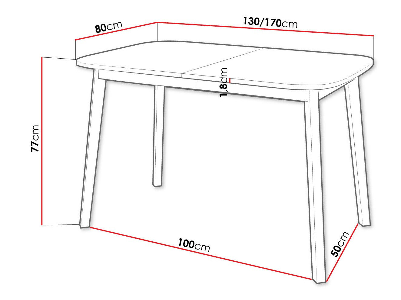 Tafel Edmond 110 (Ambachtelijke gouden eik + Zwart)