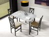 Tafel Edmond 110 (Grijs marmer + Zwart)