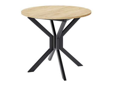 Tafel Edmond 111 (Ambachtelijke gouden eik + Zwart)
