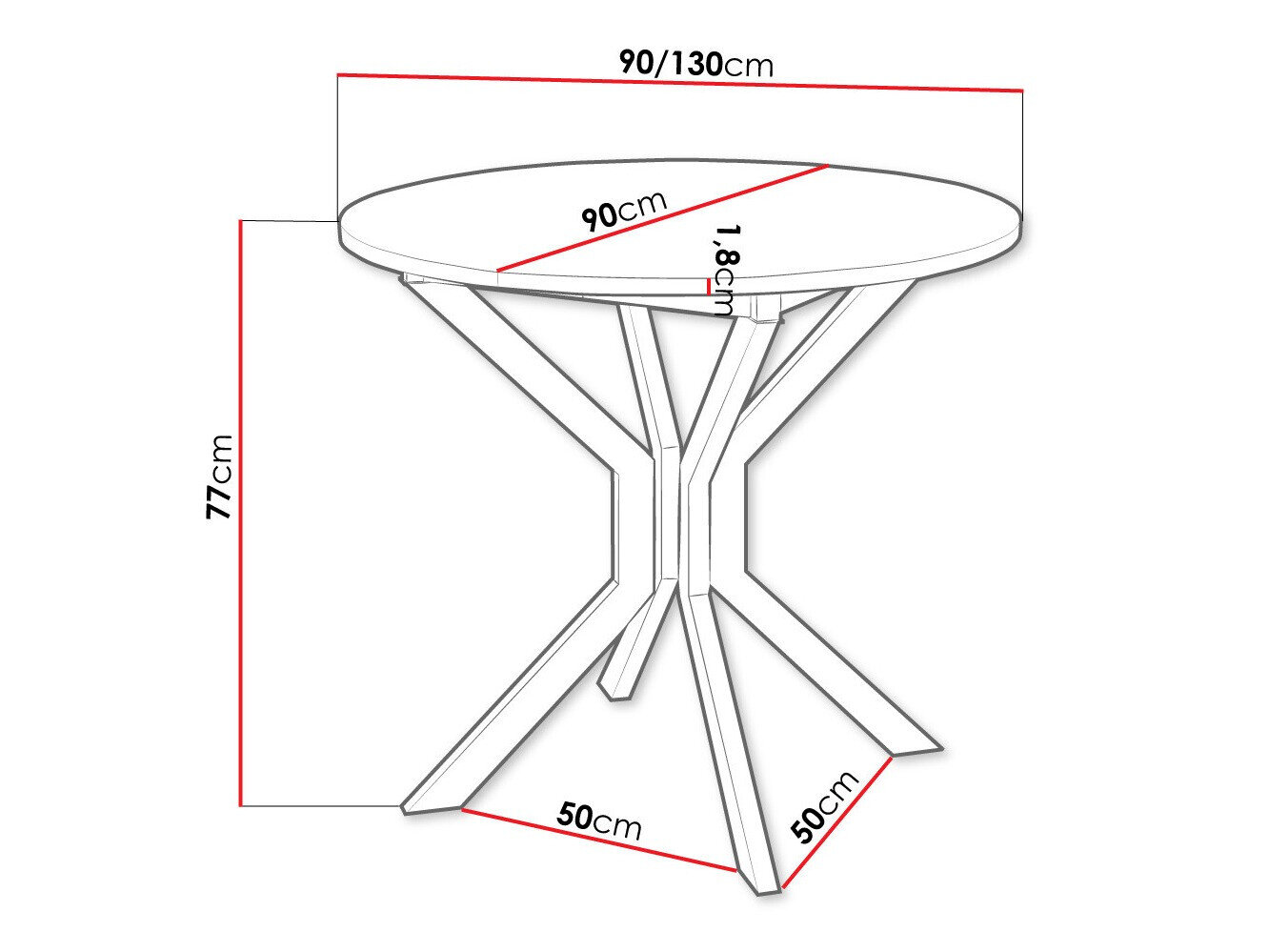 Tafel Edmond 111 (Ambachtelijke gouden eik + Zwart)