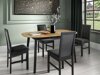 Table Edmond 114 (Chêne doré artisanal + Noir)