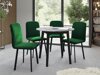 Tafel Edmond 112 (Grijs marmer + Zwart)