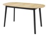 Tafel Edmond 114 (Ambachtelijke gouden eik + Zwart)