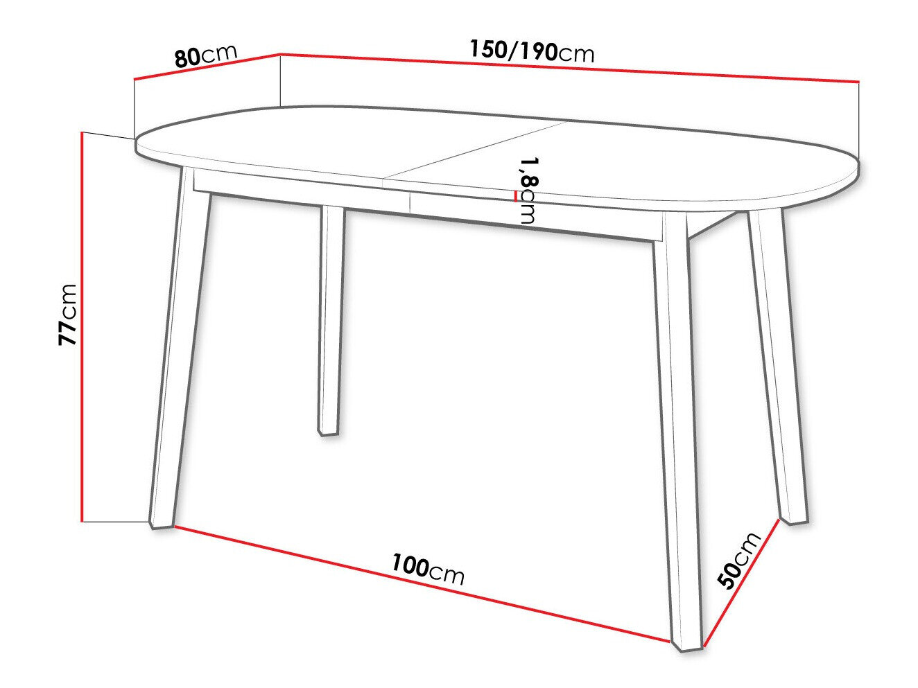 Tafel Edmond 114 (Ambachtelijke gouden eik + Zwart)