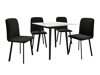 Salle à manger complète Edmond 116 (Blanc + Noir)