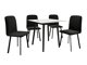Spisestuesæt Edmond 116 (Hvid + Sort)