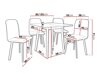 Eetkamerset Edmond 116 (Wit + Zwart)