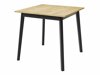 Salle à manger complète Edmond 116 (Chêne doré artisanal + Noir)
