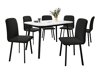 Salle à manger complète Edmond 117 (Blanc + Noir)