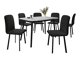 Spisestuesæt Edmond 117 (Grå marmor + Sort)