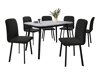 Spisestuesæt Edmond 117 (Grå marmor + Sort)
