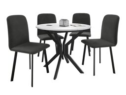 Eetkamerset Edmond 118 (Wit + Zwart)