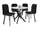 Eetkamerset Edmond 118 (Wit + Zwart)