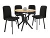 Salle à manger complète Edmond 118 (Chêne doré artisanal + Noir)