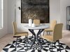 Salle à manger complète Edmond 118 (Marbre gris + Noir)