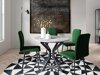 Salle à manger complète Edmond 118 (Marbre gris + Noir)