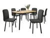 Spisestuesæt Edmond 117 (Craft gylden eg + Sort)