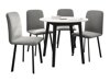 Eetkamerset Edmond 119 (Wit + Zwart)