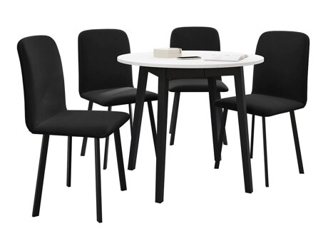 Eetkamerset Edmond 119 (Wit + Zwart)