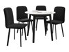 Salle à manger complète Edmond 119 (Blanc + Noir)