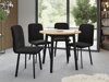 Salle à manger complète Edmond 119 (Chêne doré artisanal + Noir)