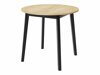 Salle à manger complète Edmond 119 (Chêne doré artisanal + Noir)