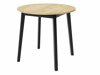 Salle à manger complète Edmond 119 (Chêne doré artisanal + Noir)