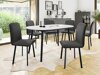 Salle à manger complète Edmond 121 (Blanc + Noir)