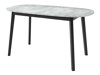 Salle à manger complète Edmond 121 (Marbre gris + Noir)