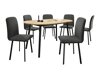 Set de mese Edmond 121 (Stejar Craft auriu + Negru)