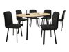 Spisestuesæt Edmond 121 (Craft gylden eg + Sort)