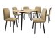Spisestuesæt Edmond 121 (Craft gylden eg + Sort)