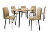 Spisestuesæt Edmond 121 (Craft gylden eg + Sort)