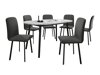 Spisestuesæt Edmond 121 (Grå marmor + Sort)