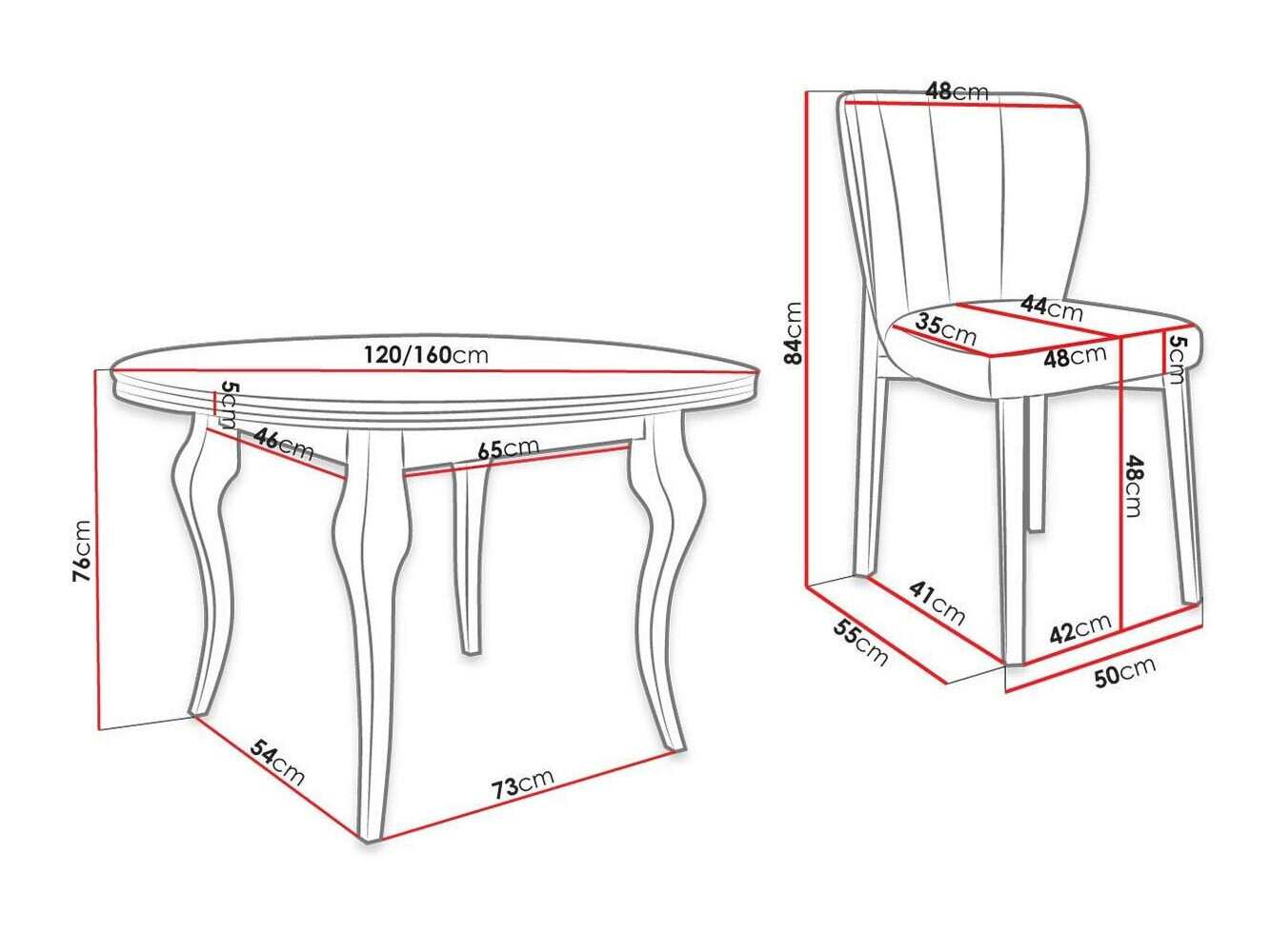 Spisestuesæt Racine 141 (Baloo 2085)