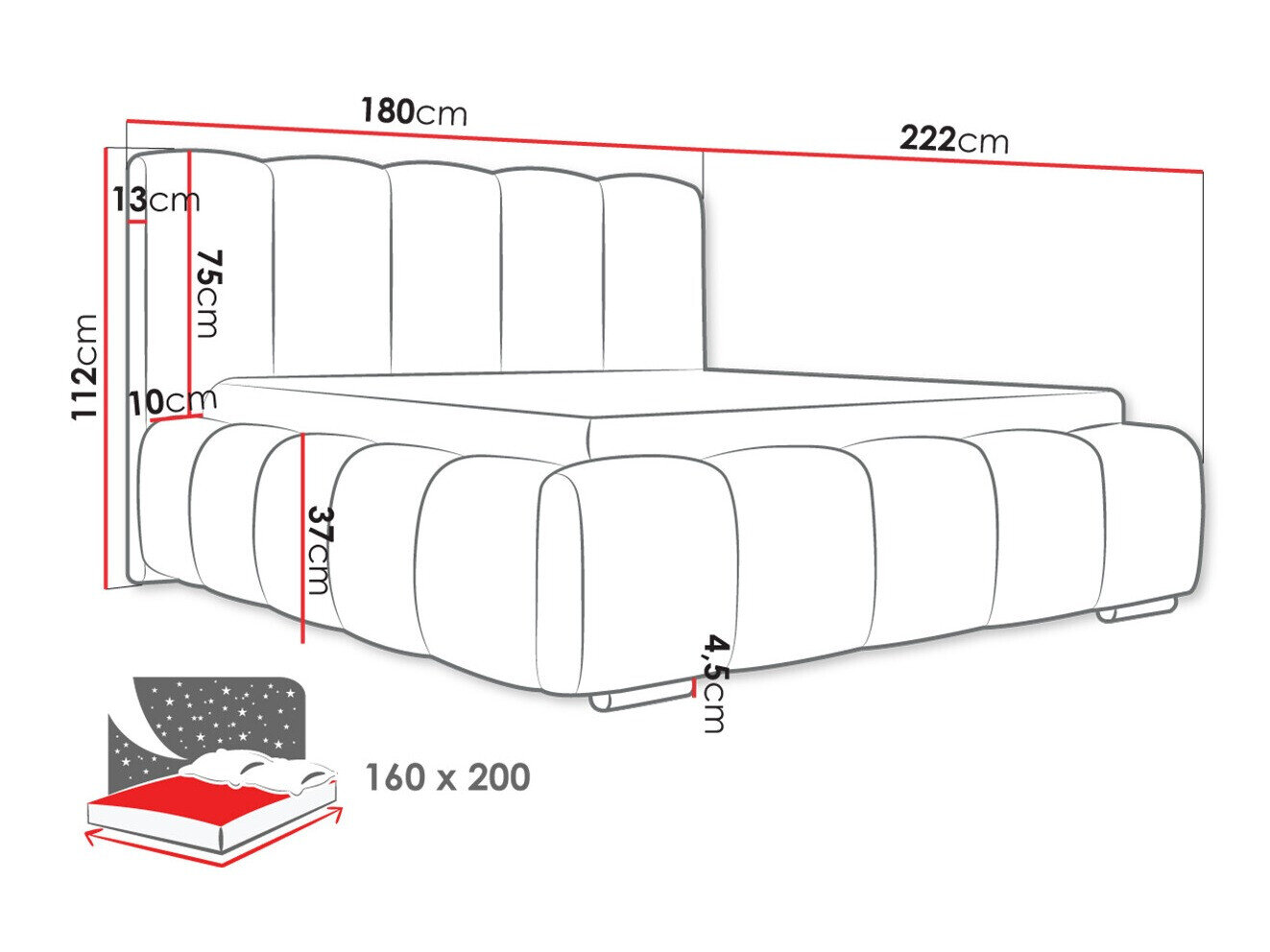 Bed TrendyNest Alceus I (Kronos 07)