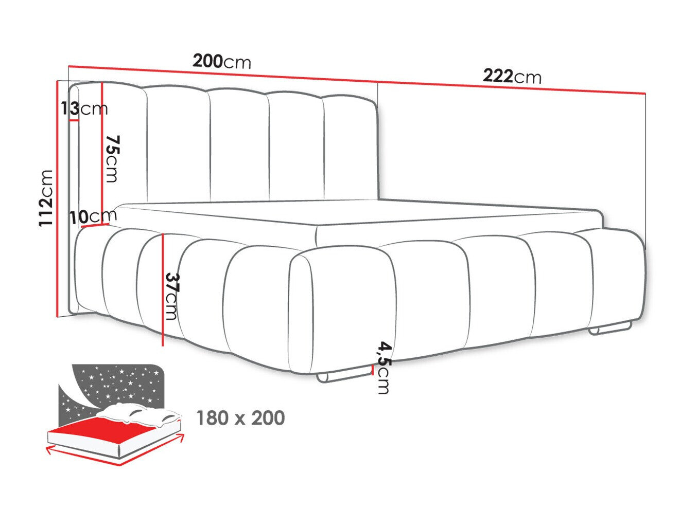 Bed TrendyNest Alceus I (Kronos 07)