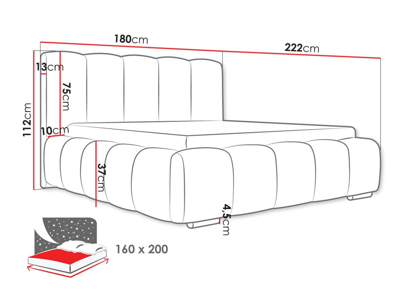 Bed TrendyNest Alceus I (Kronos 22)