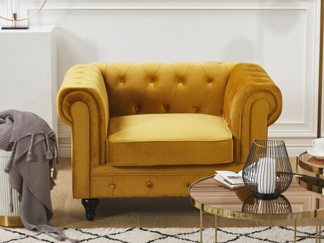 Chesterfield tugitool Cirdoro 102 (Kollane)