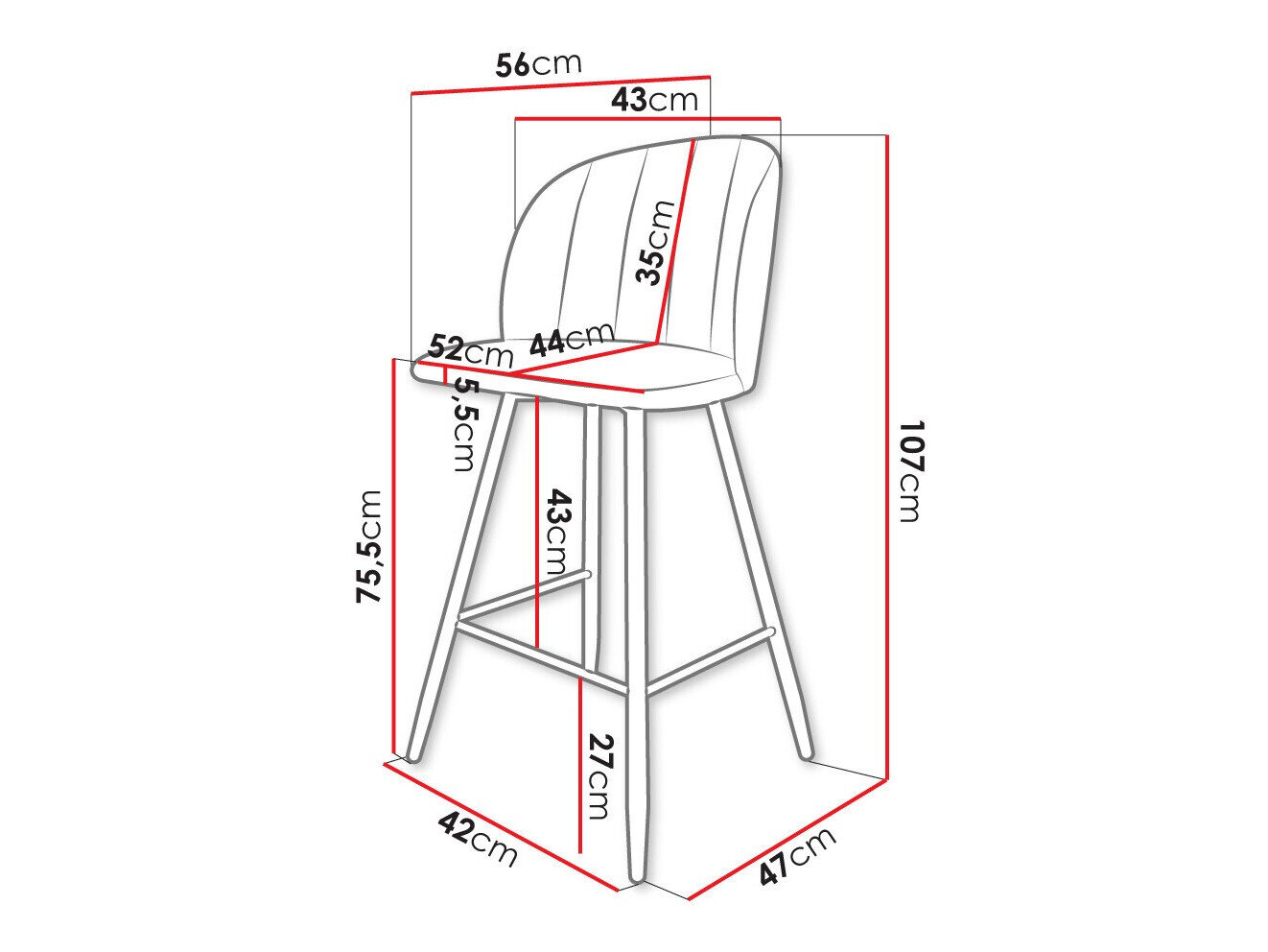 Barstol Comfivo 104 (Magic Velvet 2240)