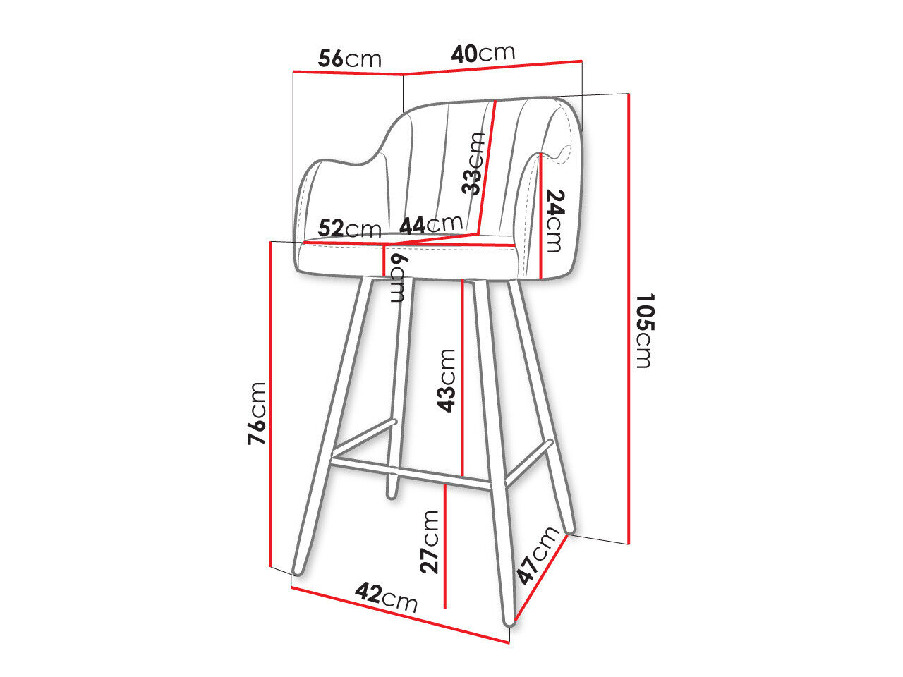 Barstol Comfivo Anser I (Magic Velvet 2258)
