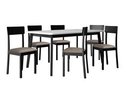 Eetkamerset Victorville 350 (Wit + Zwart)