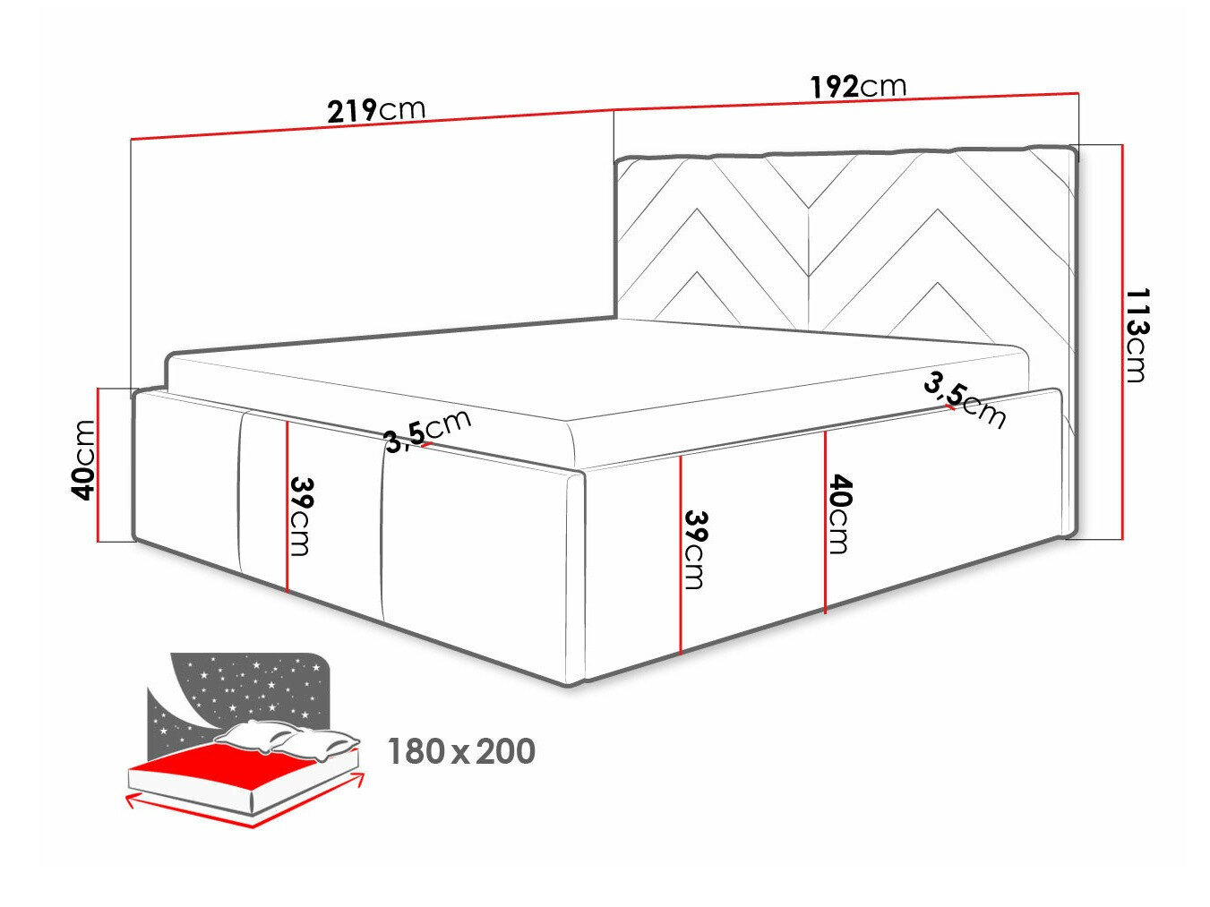 Bed ComfiDream Skyiel (Fresh 11)