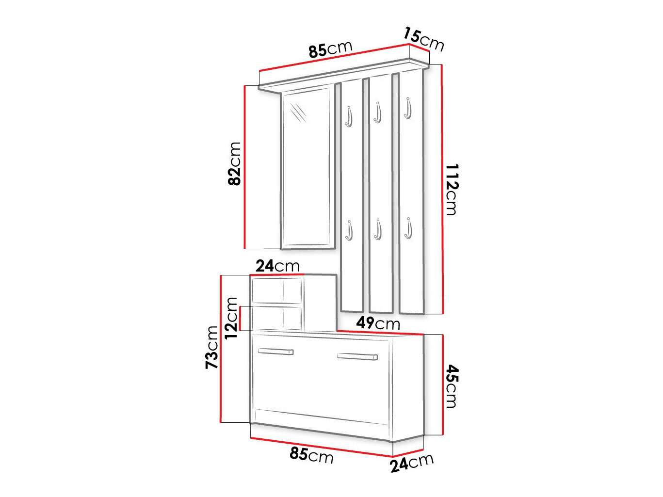 Entrésæt Candum (Sonoma eg)