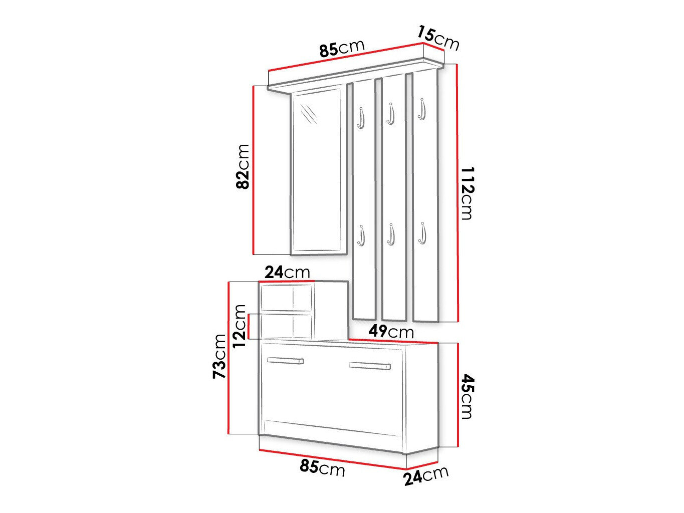 Gangmeubelset Candum (Zwart)
