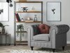 Chesterfield krēsls Cirdoro 107 (Pelēks)