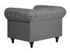 Chesterfield krēsls Cirdoro 107 (Pelēks)